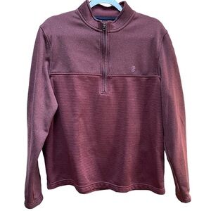 IZOD Golf Sweater‎ Mens M 1/4 Zip Pullover Hydra Shield UV 15 Waterproof Outdoor